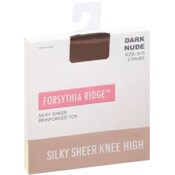 Wholesale - 2pk LADIES D.NUDE SHEER NYLON KNEE HIGH SIZE 9-11 C/P 36, UPC: 194382047125